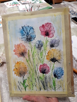 TSK maľba kvetov